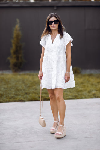 White woven dress