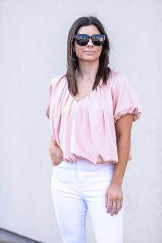 Blush bubble top