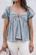 Load image into Gallery viewer, Misty Blue flare top